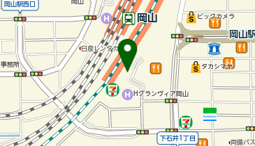 M001.岡山駅東口 (bikeshareポート)の地図画像