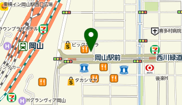 M005.岡山駅前電停(北) (bikeshareポート)の地図画像