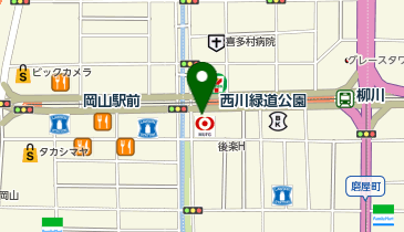 M006.西川緑道公園電停 (bikeshareポート)の地図画像