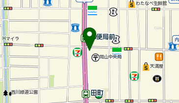 M011.岡山中央郵便局前 (bikeshareポート)の地図画像