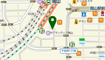 M037.岡山駅東口(ホテルグランヴィア岡山前) (bikeshareポート)の地図画像