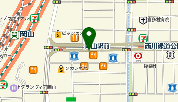 M044.岡山駅前電停(南) (bikeshareポート)の地図画像