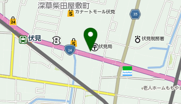 KT545-伏見郵便局 (bikeshareポート)の地図画像