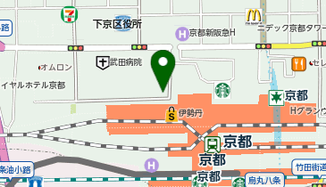 KT550-京都中央郵便局 (bikeshareポート)の地図画像