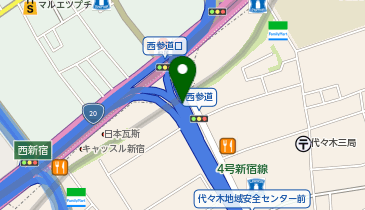 M5-26.代々木西参道自動二輪駐車場 (ドコモ・バイクシェア)の地図画像