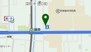 KT558-ローソン 深草藤森店 (bikeshareポート)の地図画像