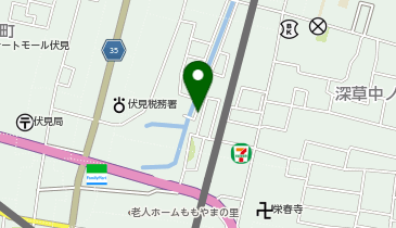 KT569-深草墨染町 (bikeshareポート)の地図画像
