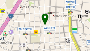 F4-11.L-Flat 入谷 (ドコモ・バイクシェア)の地図画像