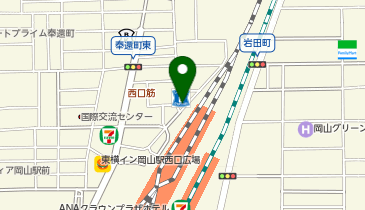 M081.ローソン岡山奉還町一丁目店 (bikeshareポート)の地図画像