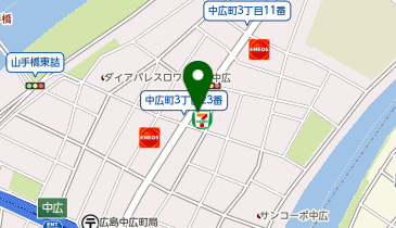 218.セブン-イレブン広島中広3丁目店 (ドコモ・バイクシェア)の地図画像