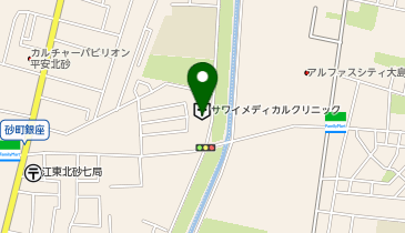 H1-297.サワイメディカルクリニック(南側) (ドコモ・バイクシェア)の地図画像