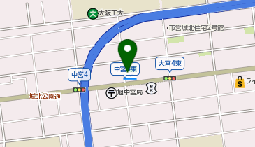 W-10.ファミリーマート大阪工大前店 (ドコモ・バイクシェア)の地図画像