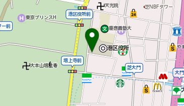 C1-17.港区役所 (ドコモ・バイクシェア)の地図画像