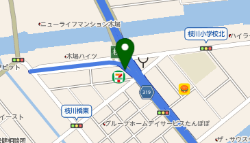 H1-46.セブン-イレブン 江東枝川2丁目店 (ドコモ・バイクシェア)の地図画像