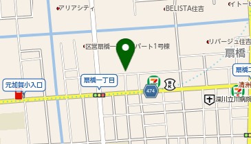 H1-62.扇橋一丁目公園南 (ドコモ・バイクシェア)の地図画像