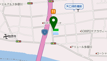 K1-11.ファミリーマート大田多摩川二丁目店 (ドコモ・バイクシェア)の地図画像