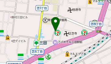 C1-35.セブン-イレブン 三田駅北店 (ドコモ・バイクシェア)の地図画像
