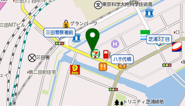 C5-21.セブン-イレブン 芝浦3丁目店 (ドコモ・バイクシェア)の地図画像