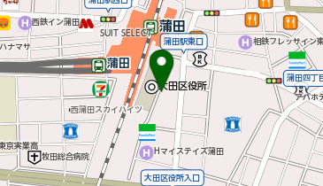 K1-23.大田区役所本庁舎前 (ドコモ・バイクシェア)の地図画像