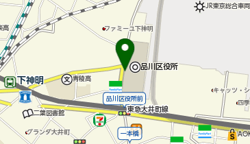 I1-01.品川区役所 本庁舎前 (ドコモ・バイクシェア)の地図画像