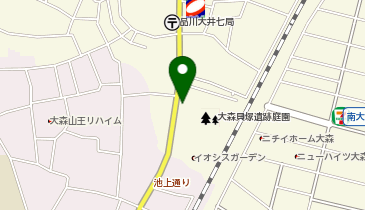 I1-06.大森貝塚遺跡庭園 (ドコモ・バイクシェア)の地図画像