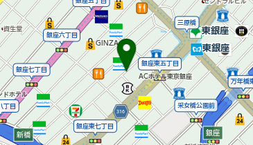 B3-15.ACホテル・バイ・マリオット東京銀座 (ドコモ・バイクシェア)の地図画像