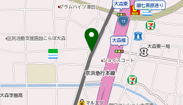 K1-60.京急平和島第1駐車場 (ドコモ・バイクシェア)の地図画像