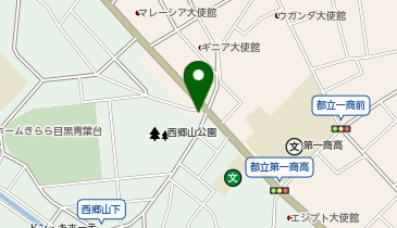 J1-03.西郷山公園 (ドコモ・バイクシェア)の地図画像