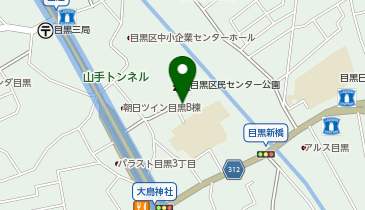 J1-08.目黒区民センター公園 (ドコモ・バイクシェア)の地図画像