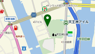 I1-53.天王洲公園 (ドコモ・バイクシェア)の地図画像