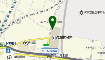 I1-58.品川区役所 第二庁舎前 (ドコモ・バイクシェア)の地図画像