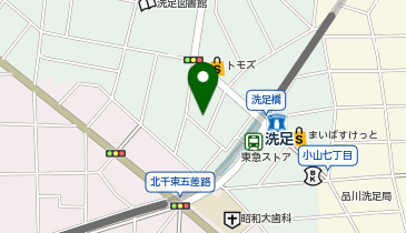 J1-13.洗足二丁目駐輪場 (ドコモ・バイクシェア)の地図画像