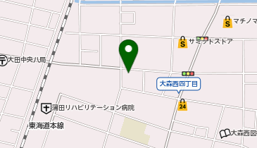 K1-72.ファミリーマート大森西四丁目店 (ドコモ・バイクシェア)の地図画像