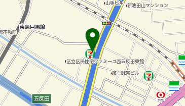 I1-63.セブン-イレブン西五反田店 (ドコモ・バイクシェア)の地図画像