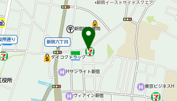 D6-26.セブン-イレブン新宿6丁目文化センター通り店 (ドコモ・バイクシェア)の地図画像