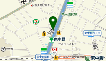 N3-04.東中野駅地下駐輪場 (ドコモ・バイクシェア)の地図画像