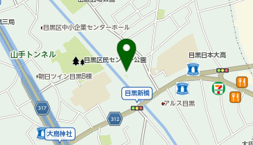 J1-35.目黒川田道街かど公園 (ドコモ・バイクシェア)の地図画像