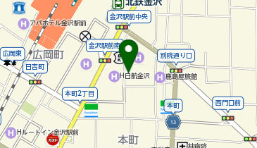 02.金沢駅東A (金沢まちのり)の地図画像