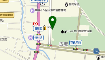 15.いしかわ四高記念公園前 (金沢まちのり)の地図画像