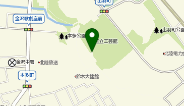 18.本多の森公園・国立工芸館 (金沢まちのり)の地図画像