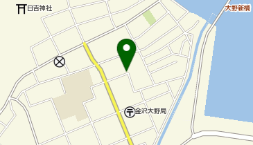 44.kuru.ru. 大野バイシクルベース (金沢まちのり)の地図画像