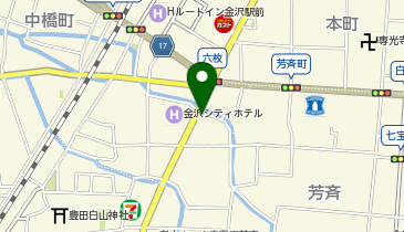 51.セブンイレブン金沢芳斉2丁目店 (金沢まちのり)の地図画像