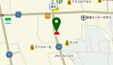 モスバーガー大間々店の地図画像