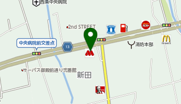 モスバーガー西条店(愛媛県)の地図画像