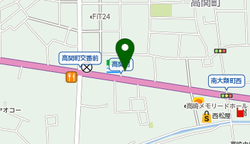 モスバーガー高崎高関店の地図画像