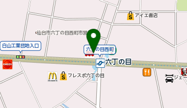 モスバーガー仙台六丁の目店の地図画像