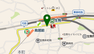モスバーガー近鉄生駒店の地図画像