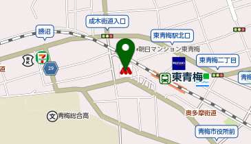 モスバーガー東青梅センタービル店の地図画像