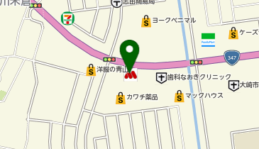 モスバーガー古川南店の地図画像