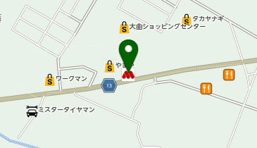 モスバーガー大曲店の地図画像